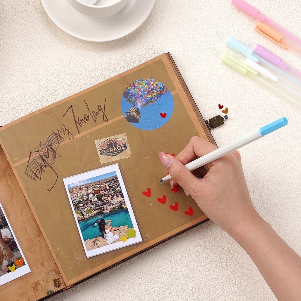 Auao Our Adventure Book Scrapbook, Up House Themed DIY Photo Album, 146 Pages Retro Travel Journal for Couples, Anniversary, Wedding