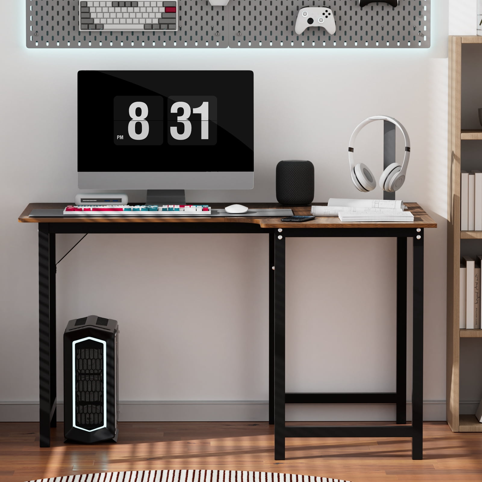 mwptoo Writing Desk, L Shaped Gaming Desk for Home Office, Home Office Corner Desk, Workstation Executive Desk
