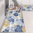 thumbnail image 2 of Kitchen Rugs Sets Of 2,Pioneer Flower Floral Print Pattern Anti Fatigue Kitchen Mat Rugs Non Slip Washable,Decorative Kitchen Floor Mats for Kitchen,Sink,Laundry,17"X47", 2 of 5