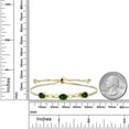 thumbnail image 5 of Gem Stone King 18K Yellow Gold Plated Silver Bracelet for Women Chrome Diopside Moissanite (2.12 Cttw), 5 of 5