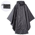 thumbnail image 1 of Transpirable, ligero e impermeable: ideal para andar en bicicleta, hacer senderismo y viajar. Úselo como manta de picnic o toldo. Puntos azules, talla única. Poncho de lluvia unisex, 1 of 6