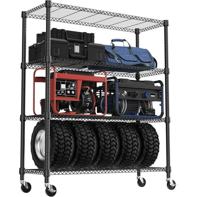 Storage Shelves Wire Shelving Heavy Duty Metal Storage Shelving Unit Adjustable Garage Shelving Rack Pantry Kitchen