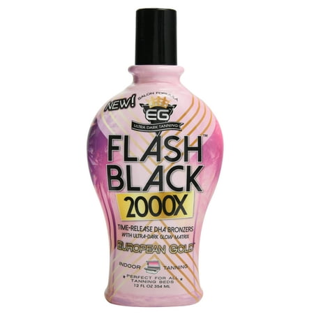 EG Flash Black 200X Ultra Dark Tanning Formula (Best Lotion For Tanning Bed Burn)