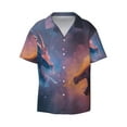 thumbnail image 2 of Lsque Watercolor Sky Dragon print Men's Cuban Collar Short Sleeve Shirt Summer Beachwear Casual Button Down Fashionable Vacation Leisure Shirt-Small, 2 of 7