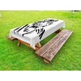 thumbnail image 1 of Tiger Outdoor Tablecloth, Black Stripes of a Large Hunter Cat Nature Scenes Beautiful Sublime Beast Digital Artwork, Decorative Washable Fabric Picnic Table Cloth, 58 X 84 Inches,Black, by Ambesonne, 1 of 2