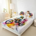 thumbnail image 4 of Feelyou Modern Motorcycle Print Full Size Sheets, Watercolor Artwork Bed Sheets, Dirt Bike Lover Sheet Sets, Microfiber Bedroom Decor, 4pcs, 4 of 7