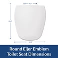 thumbnail image 3 of Asiento de inodoro Bemis 1240200 para Eljer Emblem, redondo, blanco, 3 of 5