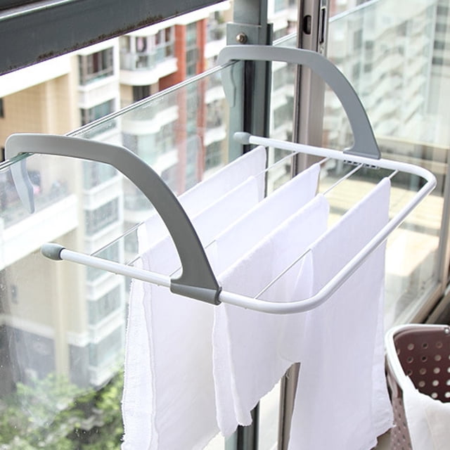 Tendedero Fácil De Colgar Y Llevar, Percha Para Ropa, Resistente A Altas Temperaturas De 20,3x13,6 Pulgadas Para Ventana De Balcón