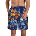 thumbnail image 1 of Balery Colorful Fall Leaves Traje de Baño Estilo Hawaiano para Hombre, Shorts de Secado Rápido con Bolsillos-XX-Large, 1 of 6