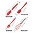 thumbnail image 2 of 4 PCS Silicone Kitchen Utensils Set Egg Whisk Angled Spatula Oil Brush Food Tong Heat, 2 of 8