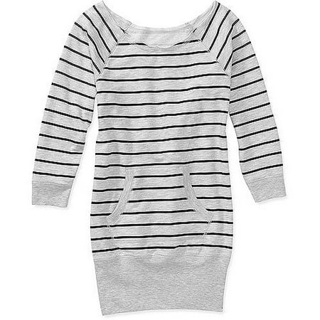 L.E.I. Juniors Striped Tissue Fleece Pullover