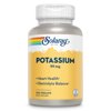 Solaray Potassium 99 mg, Fluid & Electrolyte Balance Formula, Cardiovascular, Nerve & Muscle Health Support, 200 VegCaps