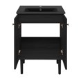 thumbnail image 6 of Bron 24" Freestanding Bathroom Vanity in Black Oak with Black Sink Top, 6 of 7