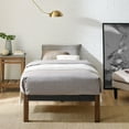 thumbnail image 6 of Mainstays Twin 14" Metal Platform Bed Frame with Wood Slats, Storage Space Under Frame, No Box Spring Required, Black/Bronze, 6 of 11