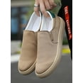 thumbnail image 5 of MAWCLOS Mens Loafers Slip On Sneakers Low Top Flats Men's Canvas Shoe Work Comfortable Round Toe Walking Shoes Khaki 10, 5 of 9