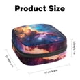 thumbnail image 2 of Space Galaxy Glitter Nebula Sanitary Napkin Storage Bag, Zipper Menstrual Cup Pouch Feminine Menstruation First Period Pads Holder for Girls Women Ladies, 2 of 6