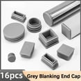 thumbnail image 2 of 16Pcs Grey Plastic Blanking End Caps Square Steel Tube Pipe Inserts Plug Anti Skid Furniture Leg Caps Floor Protection Anti-slip, 2 of 10