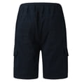 thumbnail image 5 of Aayomet Men's Shorts Solid Trousers Pant Cargo Pocket Slim Pant Drawstring Shorts Summer Shorts (Navy, XL), 5 of 5
