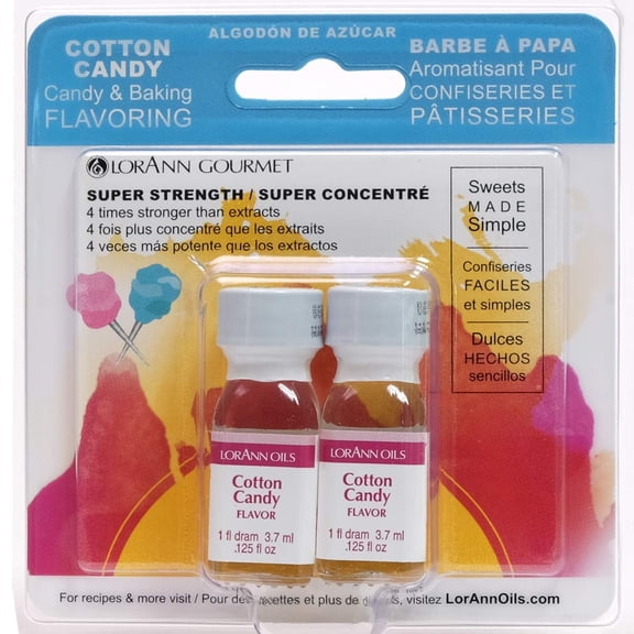 LorAnn Oils Super Strength Flavoring - Used For Candy Making, Flavoring Extracts, Baking, Hard Candy, and Flavor Oils, Cotton Candy, 1 fl dram