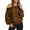 Coffee*, variant on RUTAYY Women's Off Shoulder Sweatshirt Long Sleeve Puff Sleeve Solid Color Casual Pullover Tops Coffee