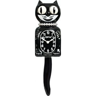 Simone Animated Cat Clock - Black - Walmart.com