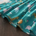 thumbnail image 5 of Hfolob Girls Summer Dresses Kids Short Sleeve Cartoon Printed Flowy Sundress Casual Dresses 18-24 Months, 5 of 8