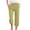 Army Green, variant on Capri Pants for Women Plus Size High Waisted Linen Pants Drawstring Elastic Waist Cropped Wide Leg Pants With Pockets Army Green
