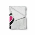 thumbnail image 2 of Animal Soft Flannel Fleece Throw Blanket, Expression of Love Concept Heart Create with Animals Trunks, Cozy Plush for Indoor and Outdoor Use, 60" x 80", Hot Pink Pearl, by Ambesonne, 2 of 6