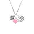 thumbnail image 2 of Delight Jewelry Silvertone Large Woven Rope Spinner - Light Pink Heart Nurse Strong Zoe Necklace, 2 of 4