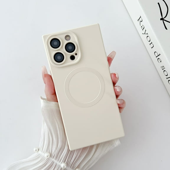 for iPhone 12 Magnetic Case, Compatible with MagSafe, Luxury Matte Hard PC Shockproof Protective Skin Friendly Anti-Scratch Lightweight Back Case Cover for iPhone 12, White