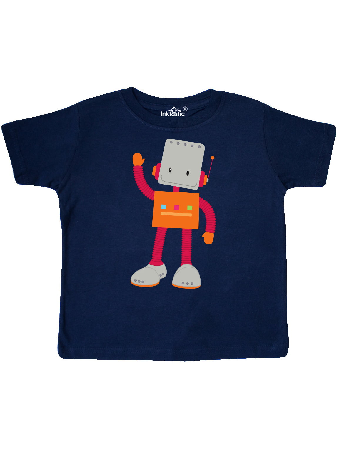 INKtastic - Cute Robot, Smiling Robot, Colorful Robot Toddler T-Shirt ...