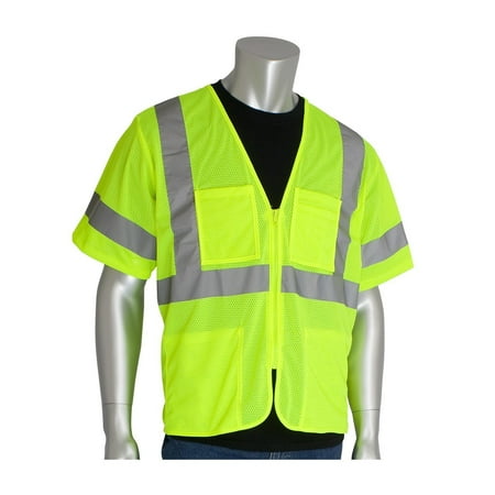 

PIP 303-MVGZ4P-OR/5X ANSI Class 3 Value Four Pocket Zipper Mesh Vest