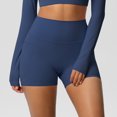 thumbnail image 3 of Women Sports Short With PocketedYoga Legging Shorts Squat Proof High Waist Fitness Tight Shorts Quick Drying Cycling Workout Gym, 3 of 7