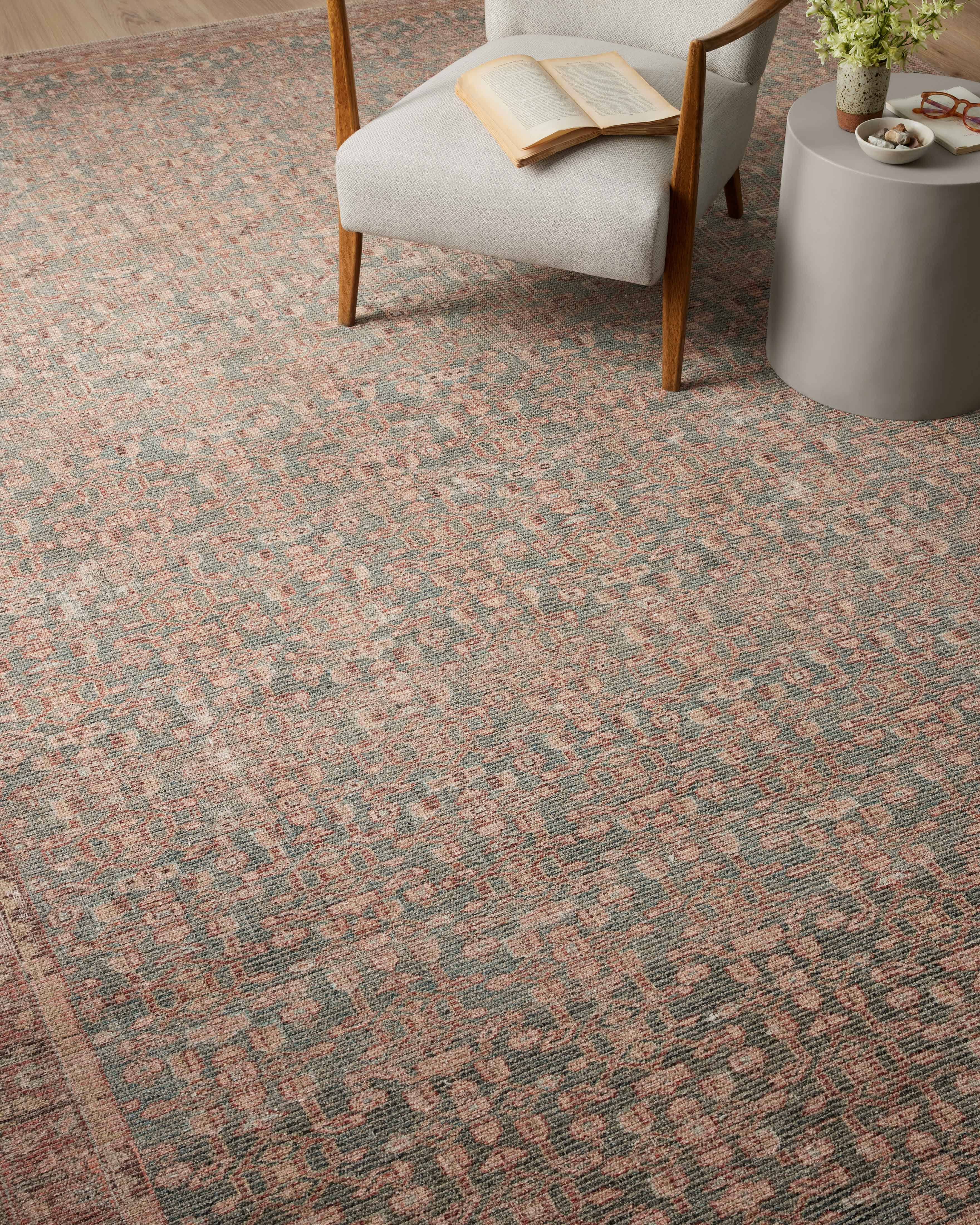 Angela Rose x Loloi Aubrey Blue / Terracotta 2'-6" x 12'-0" Runner Rug