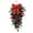 A002- B, variant on Hanging Upside Down Artificial Christmas Tree with Red Berries, Rustic Teardrop Front Door Hanging Decor for Farmhouse Entryway, Festive Wall Decoration for Winter Wonderland