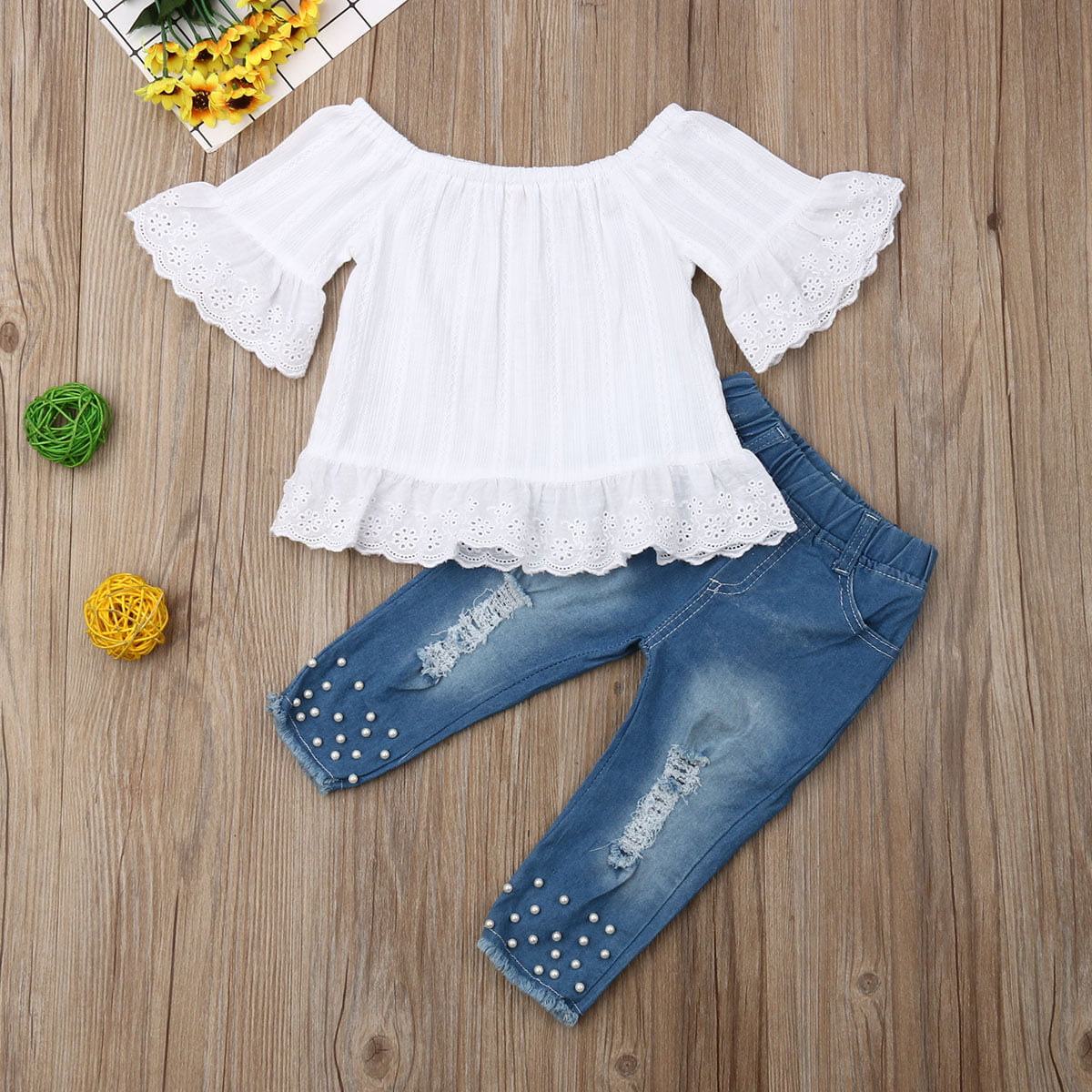 Cotton Party Wear Girl Top And Denim Jeans Set, Size: Medium, Machine wash  at Rs 480/piece in 24 Parganas