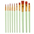 thumbnail image 2 of Dujiujun 10Pcs Artist Paint Brushes with Long Handle Soft Bristles Strong Absorbency Watercolor Round Pointed Multifunction Artists Paint Brush Set, 2 of 8