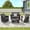Dark Gray, variant on Leumius 4 Piece Patio Furniture Set,Outdoor Patio Furniture Set All-Weather Rattan Wicker Patio Conversation Set with Tempered Glass Coffee Table & Cushions for Garden & Backyard,Dark Blue