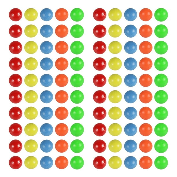 100 bolas de plástico de colores para contar y aprender sobre probabilidad (5 colores)