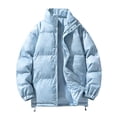 thumbnail image 1 of Veste Matelassée Mode Grande Taille Col Montant Teint pour Hommes Hiver, 1 of 4