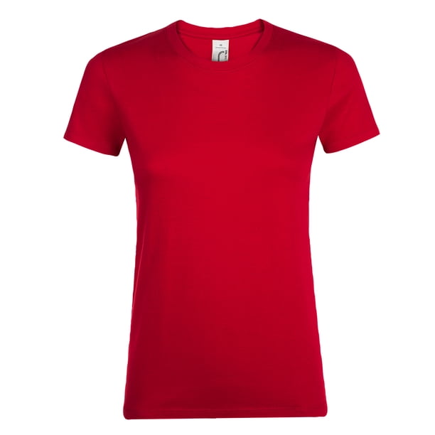 SOLS - Camiseta de manga corta modelo Regent para mujer (Rojo)
