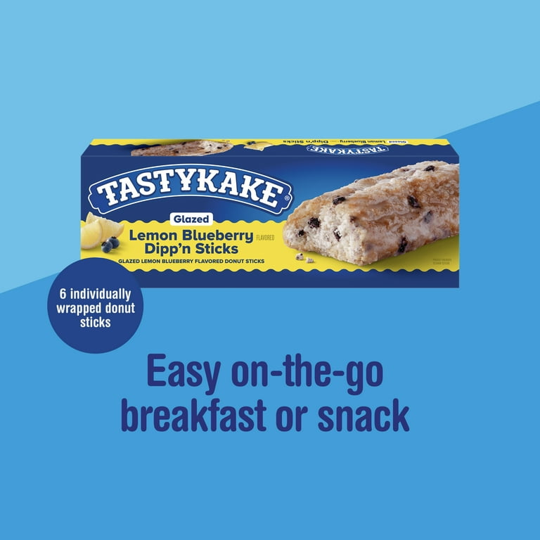 Tastykake Glazed Lemon Blueberry Flavored Dipp'n Sticks, 10 oz, 6 Ct