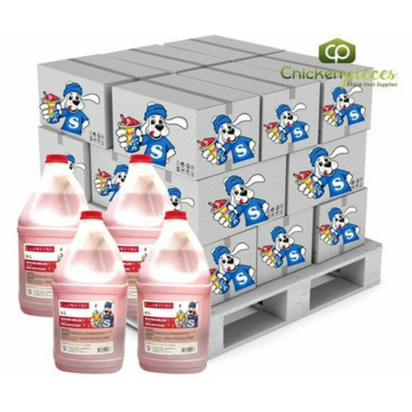 Slush Puppie Watermelon Slushy Syrup 5:1 Concentrate Bulk 135 oz/4L - 4/Case (PALLET OF 48 CASES)-TOTAL 192 UNITS