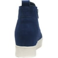 thumbnail image 5 of Soda Taylor Hidden Fahsion Wedge Sneaker Shoes Side Zipper Navy Suede Bootie (Blue, 6), 5 of 5