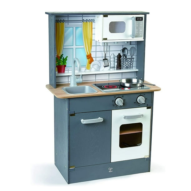 Hape Interactive Children's Home Kitchen Cooking Wooden Pretend Play