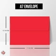 thumbnail image 6 of Red A7 Envelopes – Fits 5 x 7 Greeting Cards, Invitations, Photos, DIY Arts and Crafts – For Professional and Homemade Projects | 5 1/4" x 7 1/4" | 1000 Per Pack, 6 of 6