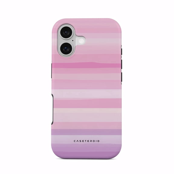 CASETEROID Tough Case for iPhone 17 – Dual-Layer Protection, Shockproof [Compatible with MagSafe] – Pink Twilight Case