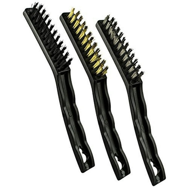 Bastex Wire Brush Cleaning Set 3Pieces, For Cleaning Welding Slag, Rust and Outdoor Grills