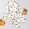 thumbnail image 4 of WOYY Girls Halloween Pajamas Long Sleeve Button Down Shirt Pants Sleepwear PJs, Sizes 3-14, 4 of 6