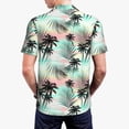 thumbnail image 3 of Balery Tropical Summer Palm Printed Men’s Short Sleeve Polo Shirt, Midweight Men's Shirt,Golf Polo shirts -X-Large, 3 of 8